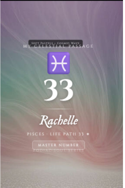 Zodiac Soul Series Journal – Personalized cover page for Pisces Life Path 33